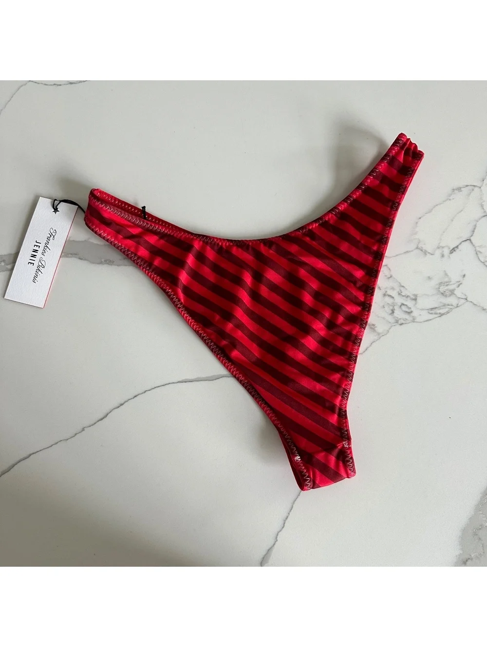 frankies bikinis dove satin bikini bottoms Size Medium NEW